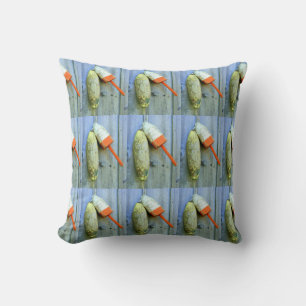 wooden buoys and whales pillow