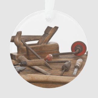 Wooden Carpenter Tools Ornament