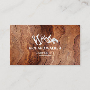 Wooden Carpentry Handyman Construction Tools Business Card