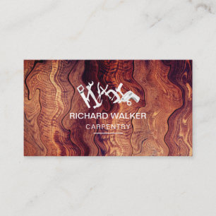 Wooden Carpentry Handyman Construction Tools  Business Card