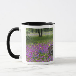 Wooden Cart in field of Phlox, Blue Bonnets Mug