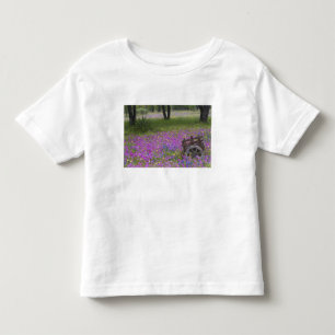 Wooden Cart in field of Phlox, Blue Bonnets with Toddler T-Shirt