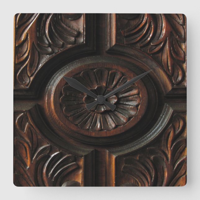 Wooden Carving Clock (Front)