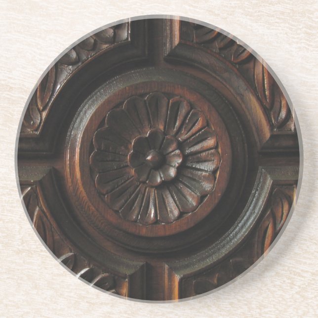 Wooden Carving Coaster (Front)