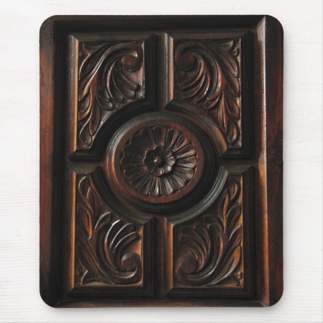 Wooden Carving Mouse Pad (Front)