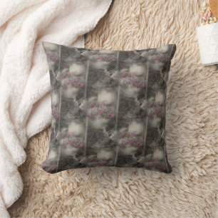 Wooden Chair With Flowers Nature Pattern Cushion