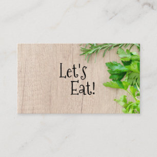 Wooden Chef board Catering Restaurant Business Card