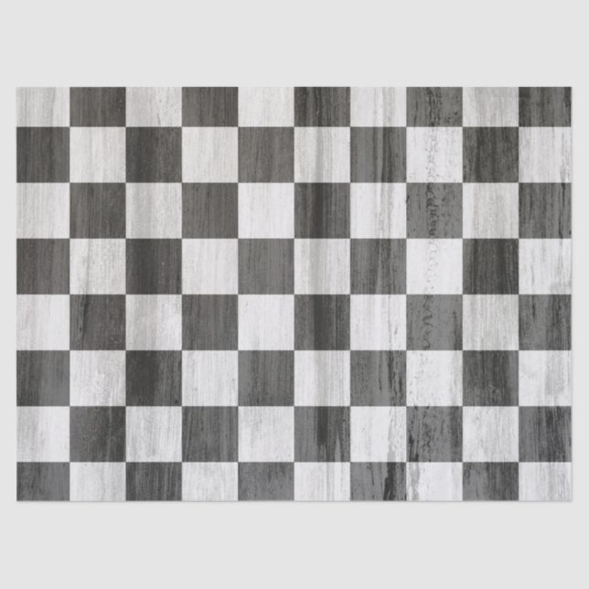 Wooden Chequered Pattern Tissue Paper (Front)