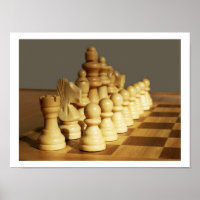 Wooden Chess Set Poster