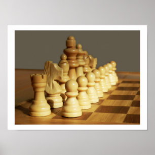 Wooden Chess Set Poster