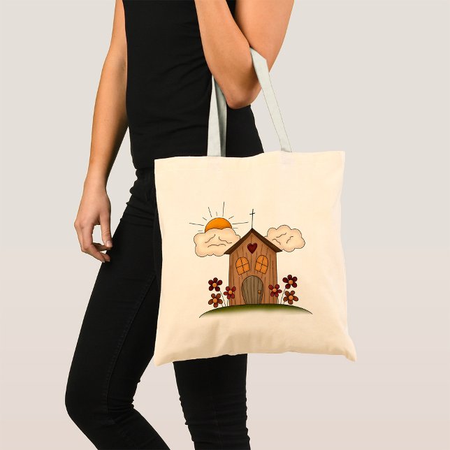 Wooden Church Tote Bag (Creator Uploaded)