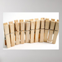 Wooden clothes pegs