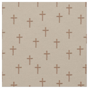 Wooden Crosses on Light Brown Fabric