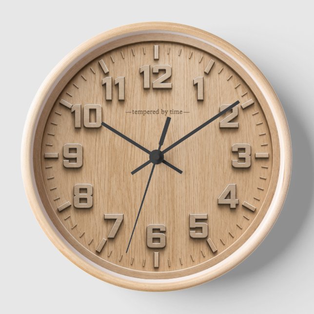 Wooden decor quarts clock (Front)