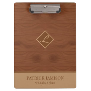 Wooden Design With Logo Clipboard