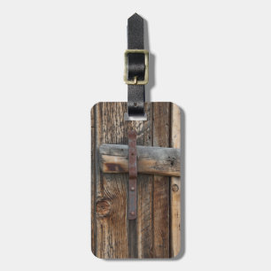 Wooden door close-up, California Luggage Tag