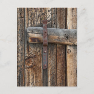 Wooden door close-up, California Postcard