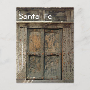 Wooden door postcard