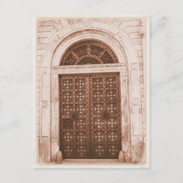 Wooden Doors in the Old Quarter Barcelona, Spain Postcard (Front)