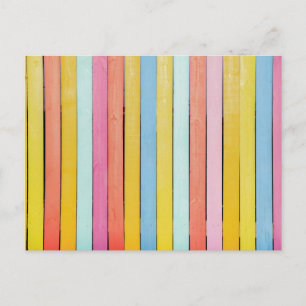 Wooden Fence Slats Postcard