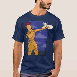 Wooden Figure Painter Cute Beautiful Artwork Night T-Shirt