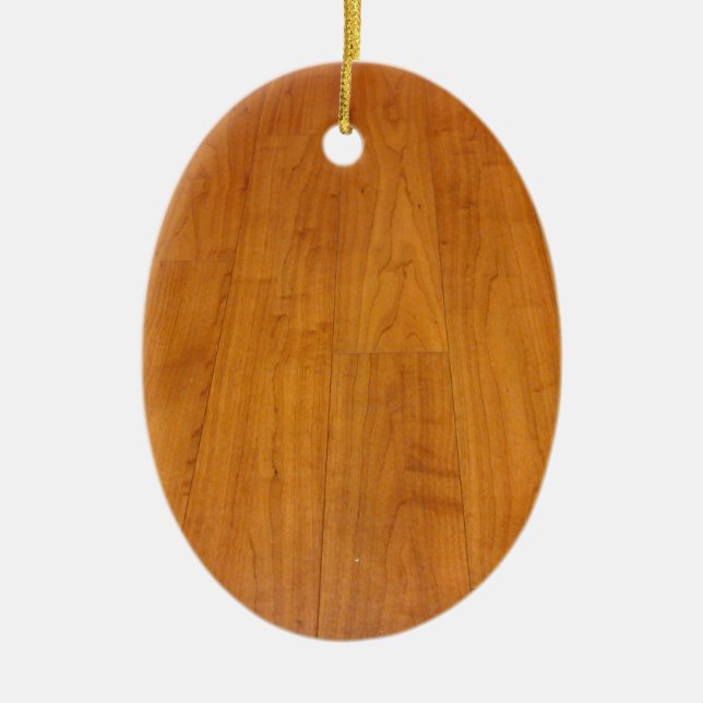 Wooden Floor Parquetry Parquet Laminate Brown Ceramic Ornament (Front)