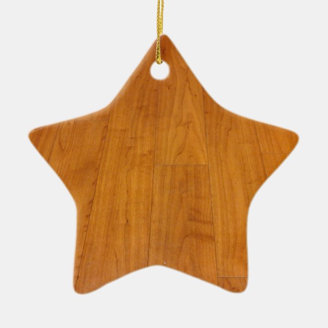 Wooden Floor Parquetry Parquet Laminate Brown Ceramic Ornament (Front)