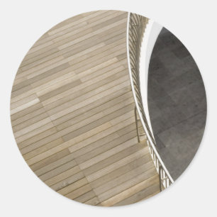 Wooden flooring classic round sticker