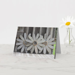 Wooden Flowers Greeting Card