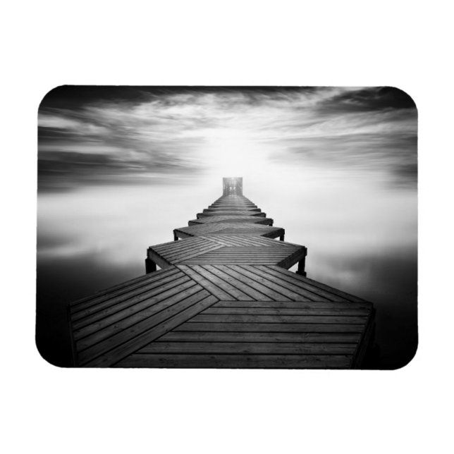 Wooden Footbridge over the Sea Magnet (Horizontal)