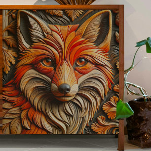 Wooden Fox Decoupage Tissue Paper