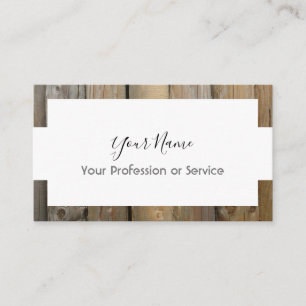 Wooden frame design for interior services! business card