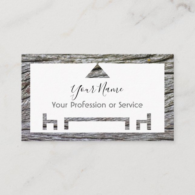 Wooden frame for interior design and furniture! business card (Front)