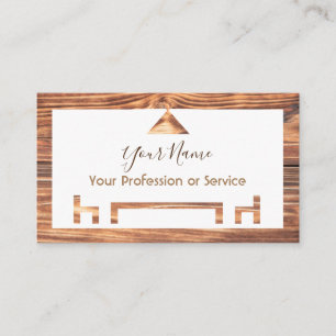 Wooden frame for interior design and furniture! business card