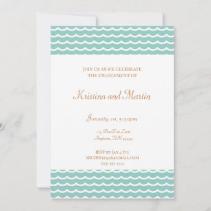 Wooden Frame with Florals Engagement Invitation