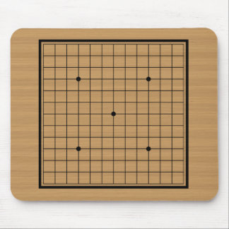 Wooden Go Board 13x13 Bordered Mouse Pad