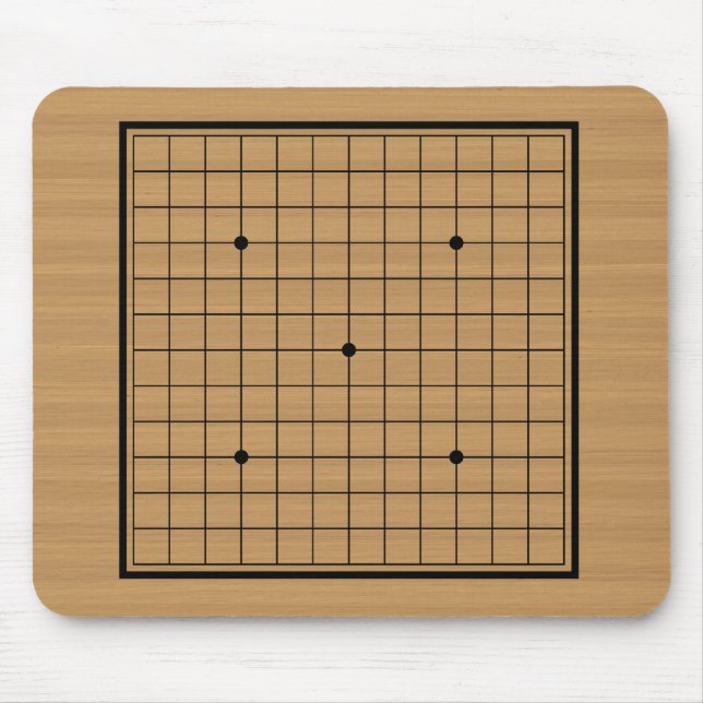Wooden Go Board 13x13 Bordered Mouse Pad (Front)