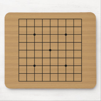 Wooden Go Board 9x9 Mouse Pad