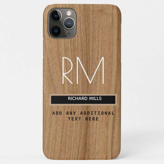 wooden grains / not real wood / casemate with name Case-Mate iPhone case (Back)