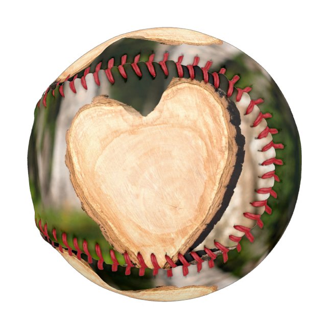 wooden heart baseball (Back Left)