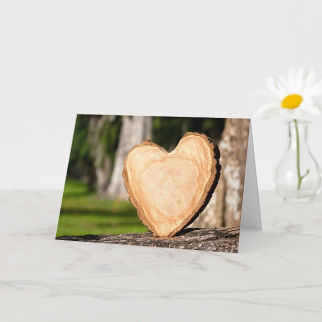 wooden heart card (Small Plant)