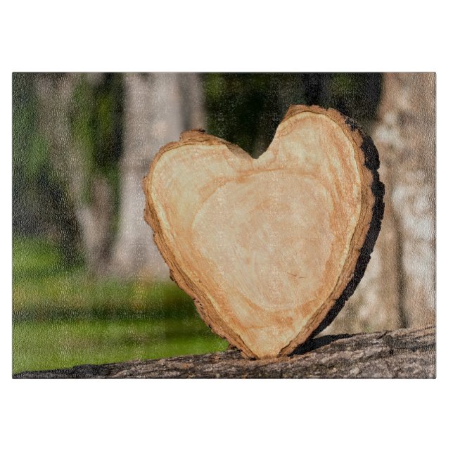 wooden heart cutting board (Front)