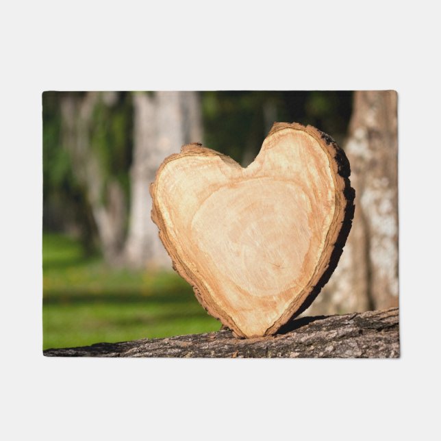 wooden heart doormat (Front)