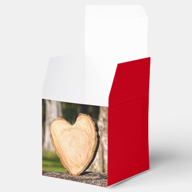 wooden heart favour box (Opened)