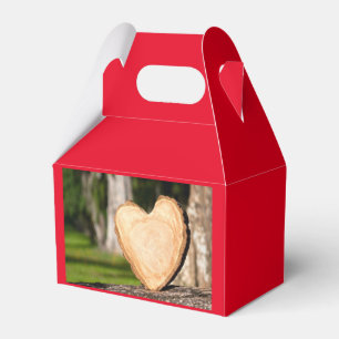 wooden heart favour box