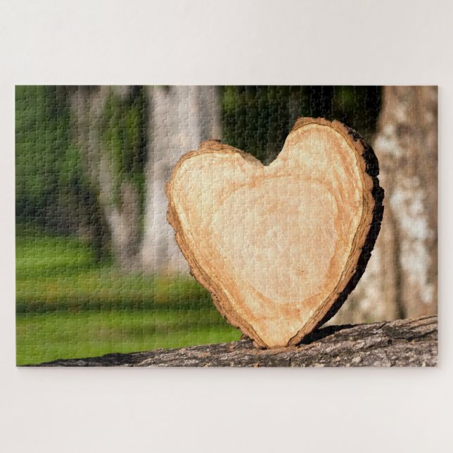 wooden heart jigsaw puzzle (Horizontal)