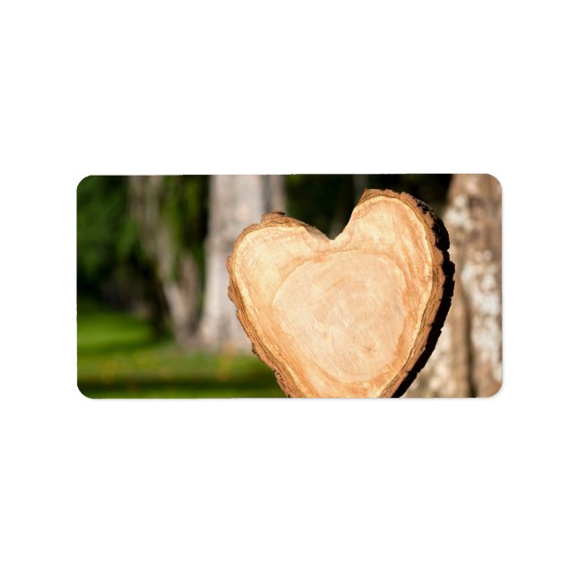 wooden heart label (Front)