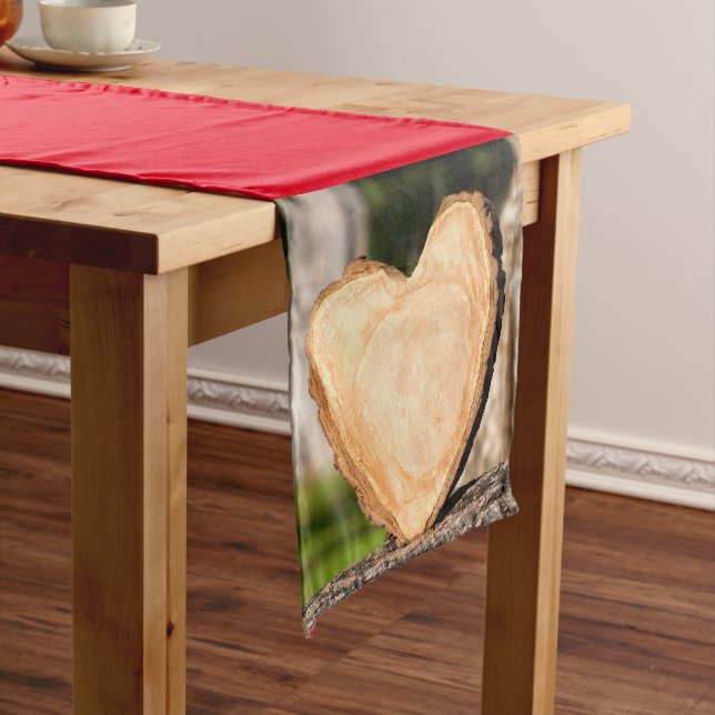 wooden heart long table runner (In Situ)