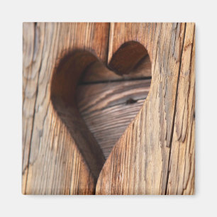 Wooden Heart Magnet