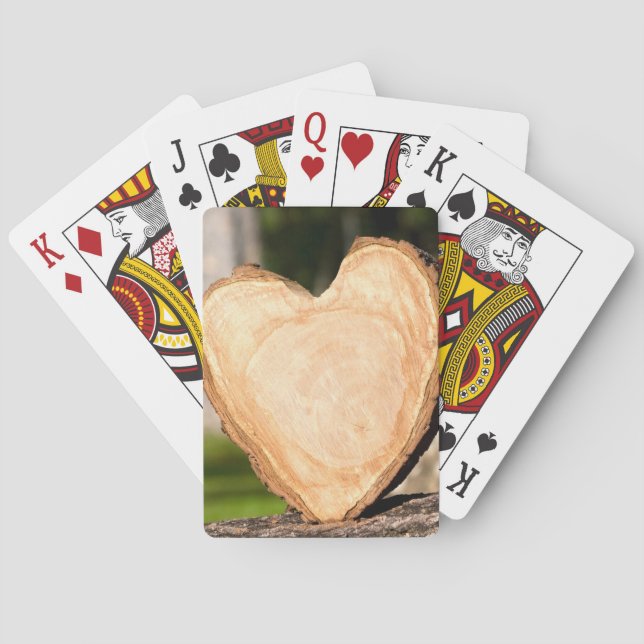 wooden heart playing cards (Back)